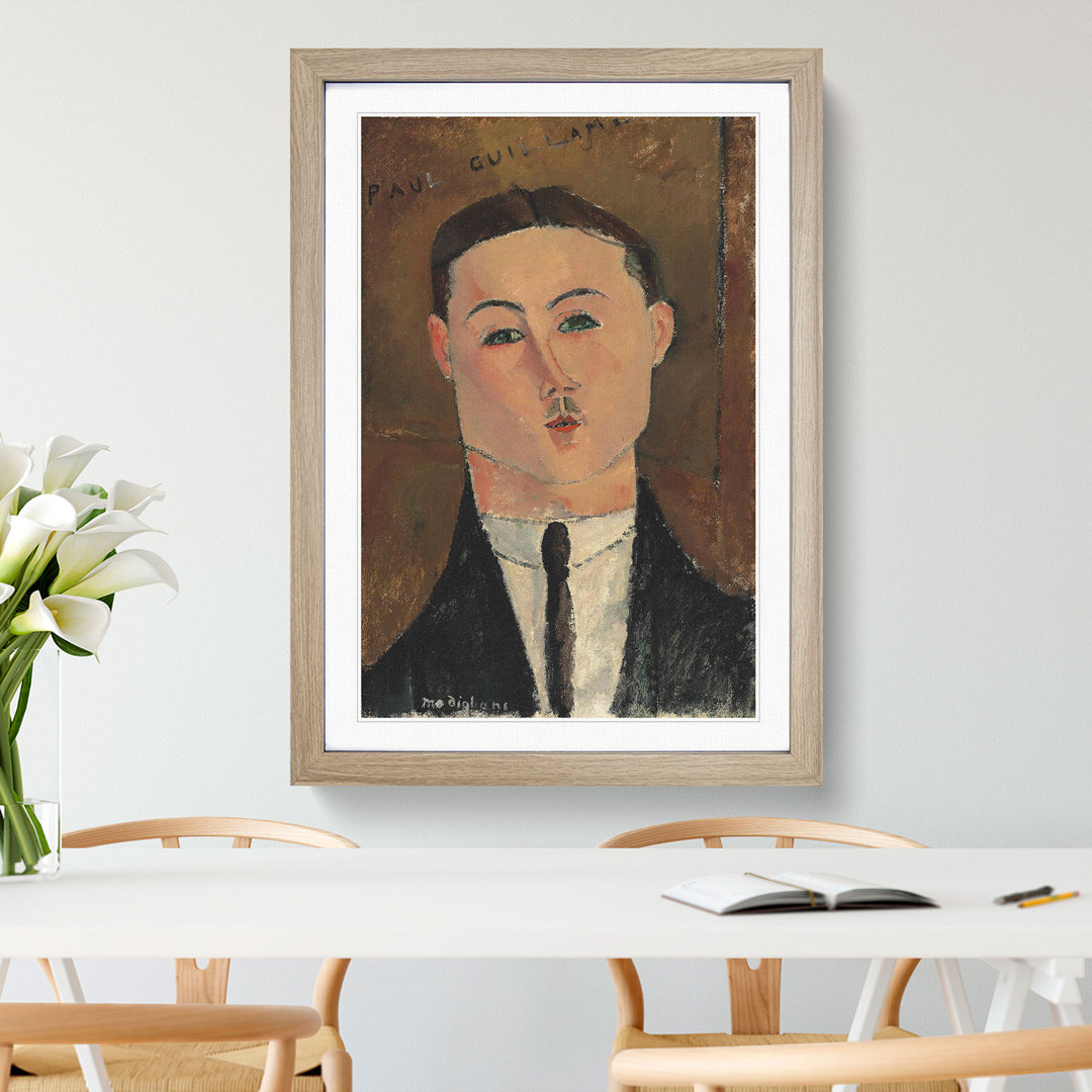 Paul Guillaume Vol.2 by Amedeo Modigliani - Framed Print