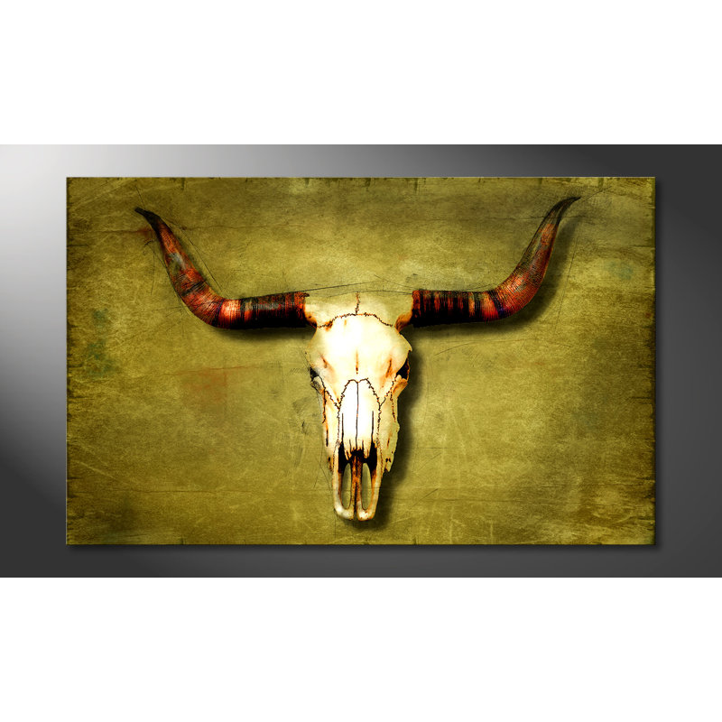 Buffalo Bull - Wrapped Canvas Print, 80cm H x 100cm W, 100% cotton canvas