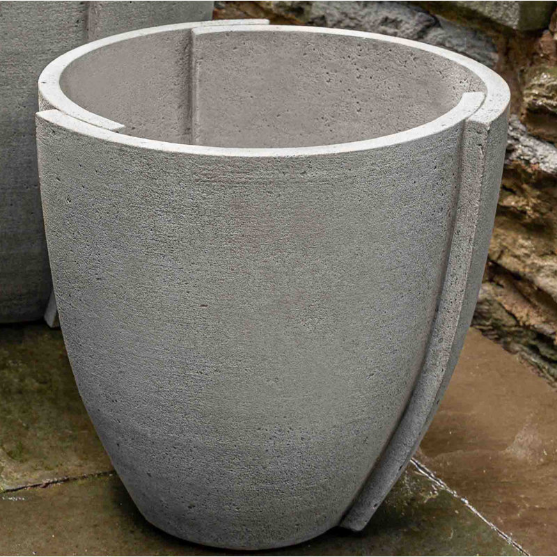 Concept Handmade Planter, Travertine, 18.25" H x 18.5" W x 18.5" D