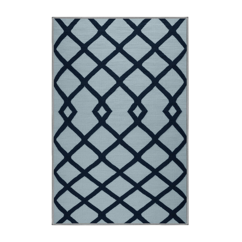 Machine Washable Trellis Gray Area Rug, Rectangle 2' x 3'