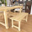 Ensemble de table de salle à manger 6 pièces pour 6 personnes, ensembles de cuisine et de salle à manger avec banc, pieds et structure en bois massif naturel, chaises ergonomiques doubles avec coussins, idéales pour la cuisine et la salle à manger-987926269