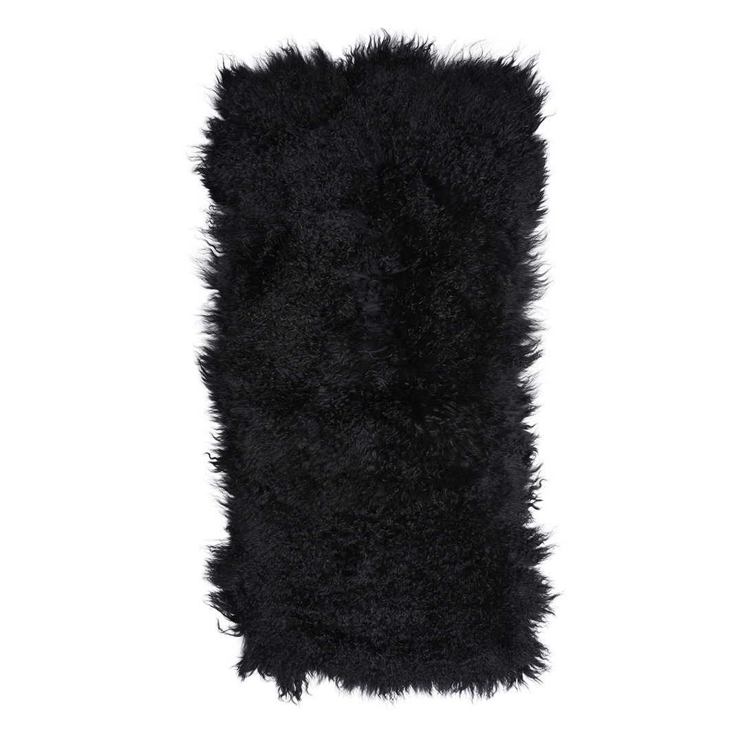 Handmade Sheepskin Black Rug Trophy Room Stuff 