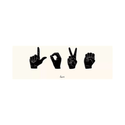 Sign Language IV by Emma Scarvey - Wrapped Canvas Panoramic Print