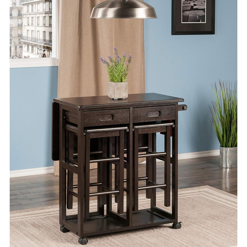 Guyer Solid Wood Kitchen Island Set