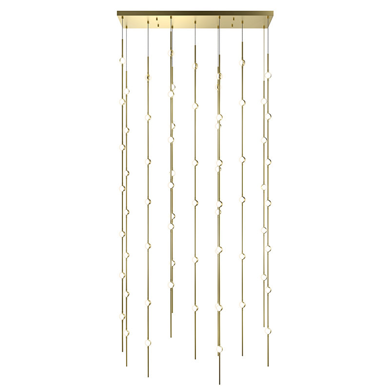 Constellation 69 - Light LED Pendant, 277 V, 2700K, Satin Brass/Clear