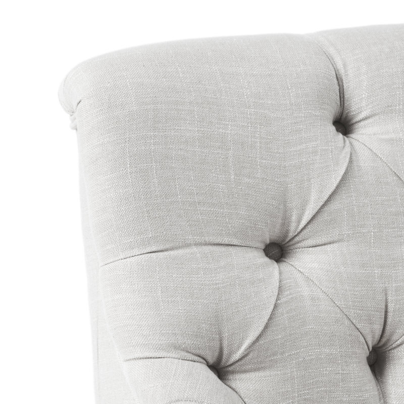 Nashell Upholstered 44.25'' Reception Loveseat, Light Grey