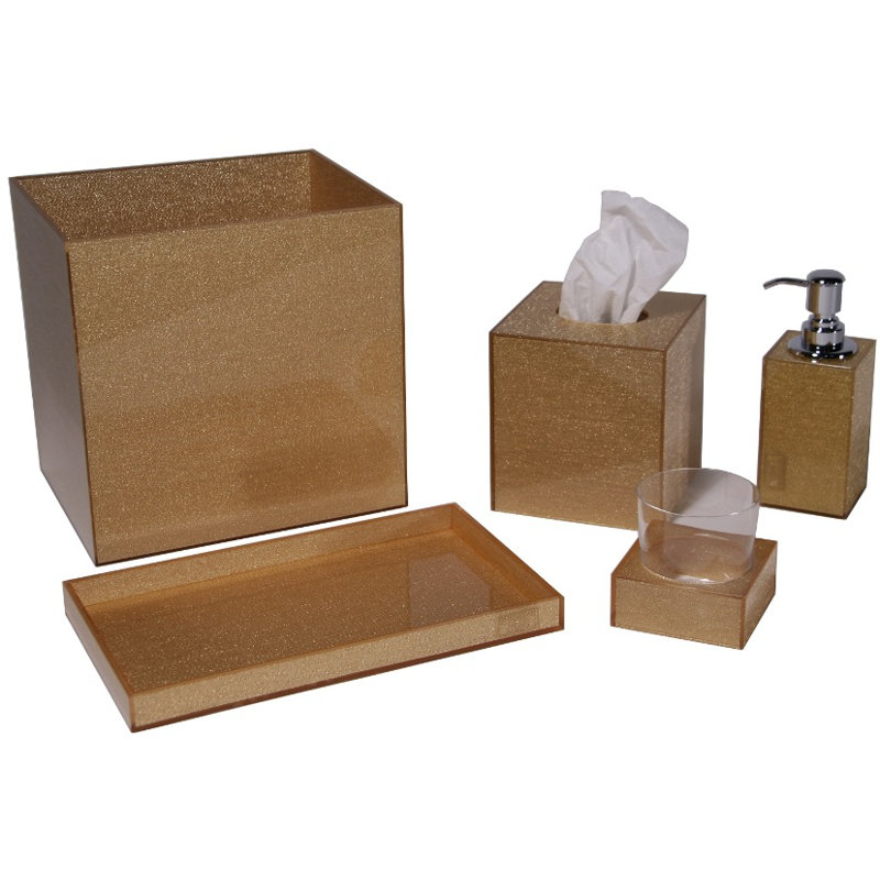 Housse pour boîte de tissu Lame, Or
