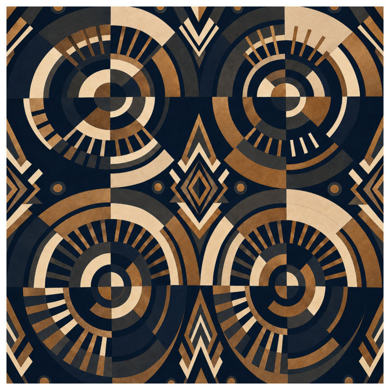 Housses de couette à motif géométrique circulaire, King