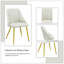 Ensemble de 2 chaises d'appoint en cuir synthétique blanc Gaines