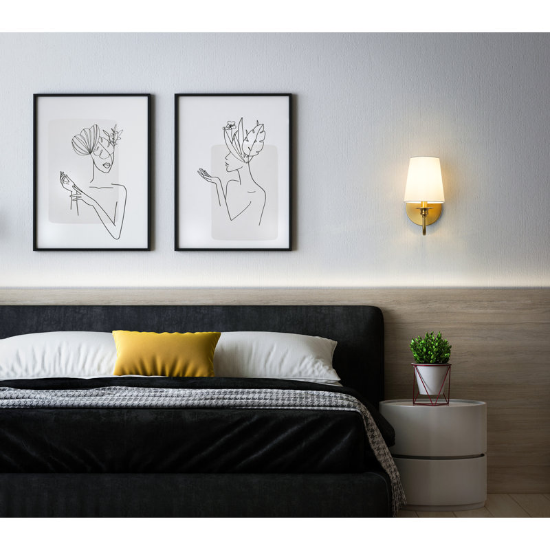 Monney Steel Wall Sconce, Modern Gold