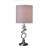 Abstract Brushed Silver Metal Table Lamp