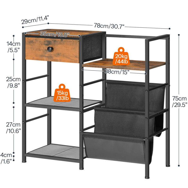 75cm H Media Shelves