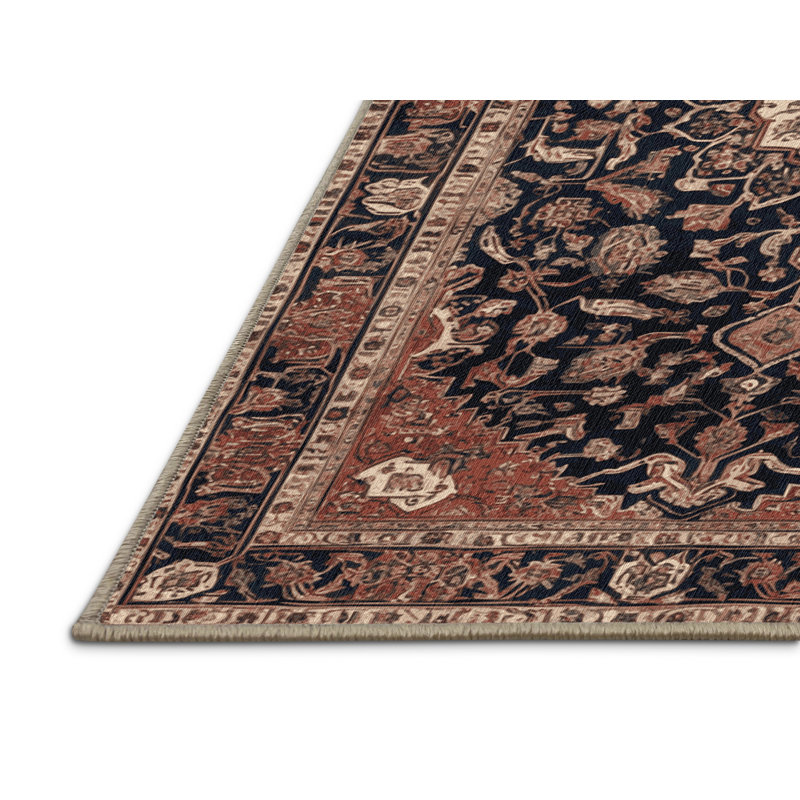 Machine Washable Persian Brown Area Rug, Rectangle 2' x 3'
