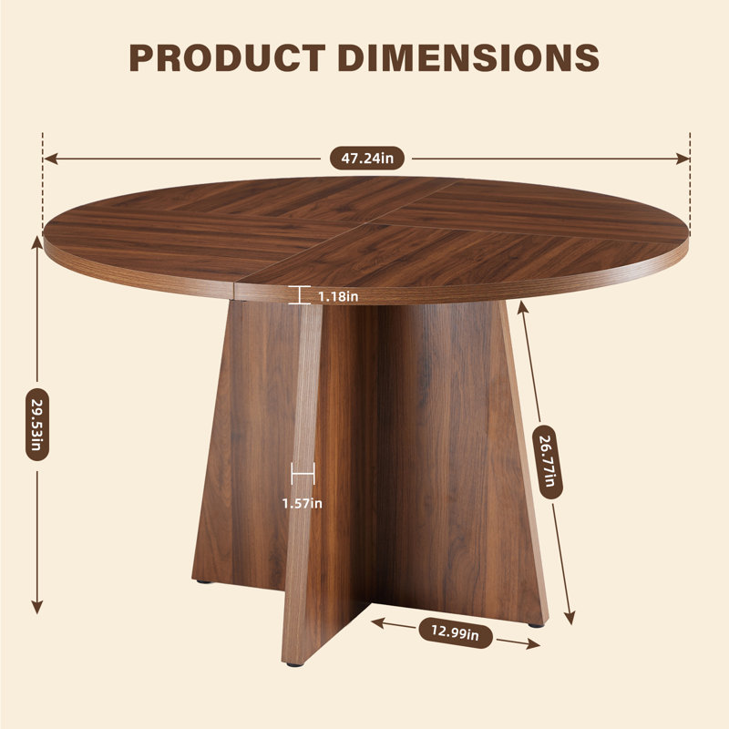 Ensemble de table de salle à manger Rohun, Dark Brown, White, 3 Pieces: Table, 2 Chairs