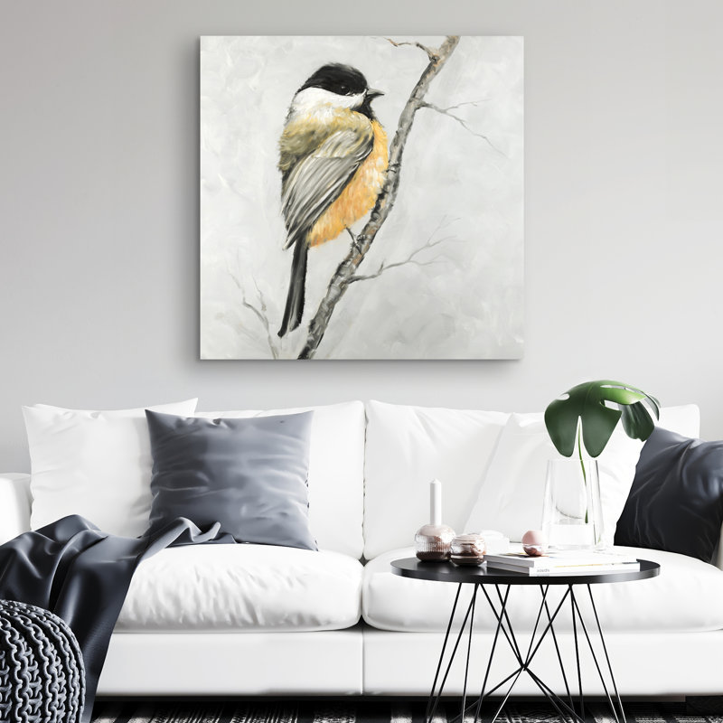 Small coal tit - 32"x32" art on canvas