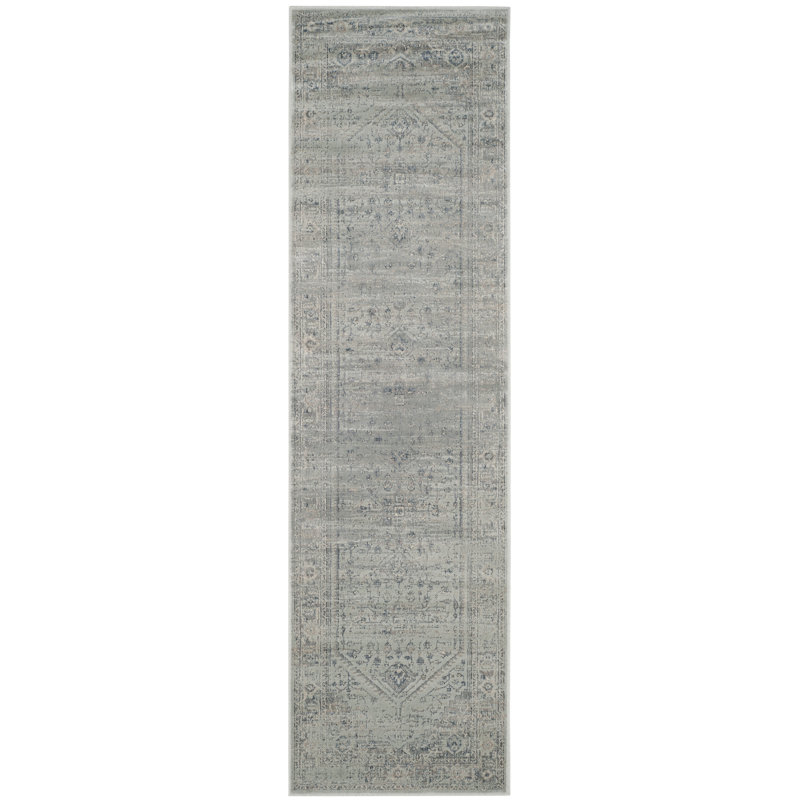 Evanoff Oriental Light Blue Area Rug, Runner 2'2" x 8'