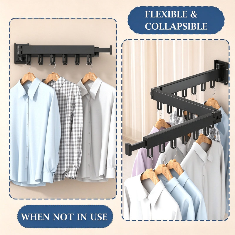 Foldable Wall-Mounted Drying Rack