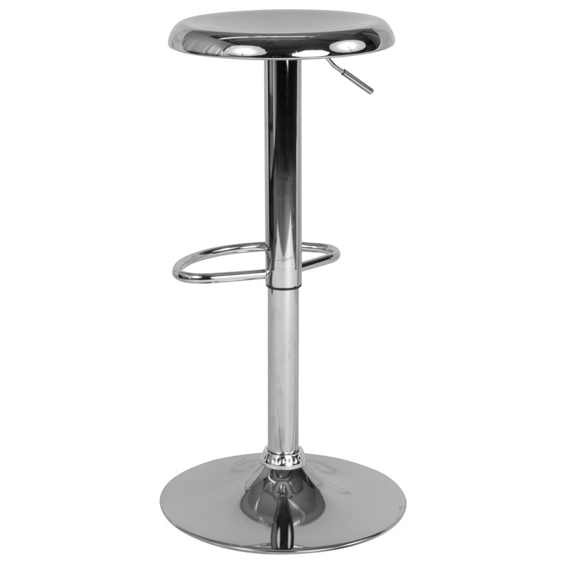 Adjustable Height Retro Barstool, Chrome