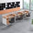 Tamonica Rectangle 3 Person Partition Desk with Cable Management