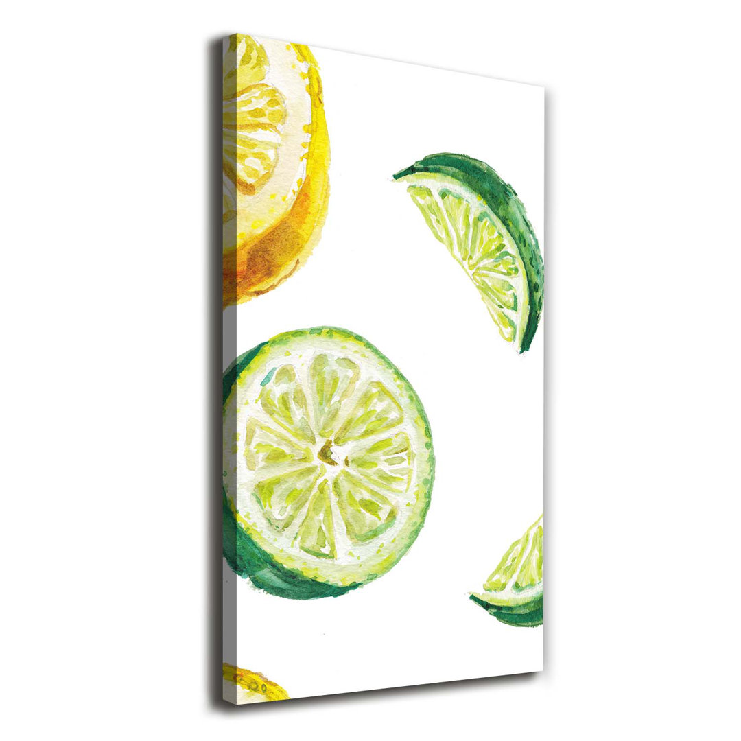 Limetten und Zitronen - Kunstdrucke auf Leinwand - Wrapped Canvas