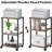 25.6'' H x 15'' W Printer Stand with Wheels