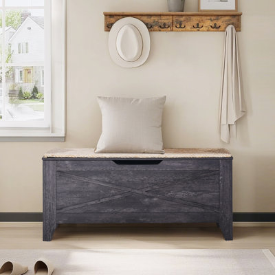 Wooden Storage Bench with Lid – Multi-Functional Shoe Bench, Blanket Chest & Toy Box for Entryway, Bedroom, or Living Room by Gracie Oaks