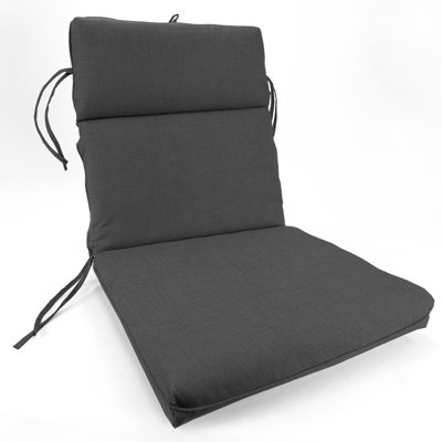 22" x 44" Outdoor Chair Cushion with Ties and Loop