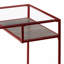 Bureau d'écriture avec plateau en verre et finition rouge
