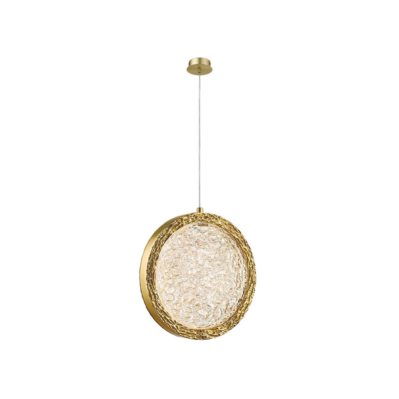 Bottega 1 - Light LED Pendant, Polished Brass, 10" H x 10" W x 10"D