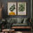 Mid Century Modern Boho Green Yellow Bright Plant Art Framed Canvas 2 Pieces Print  Wall Art Set-70115282-70115284