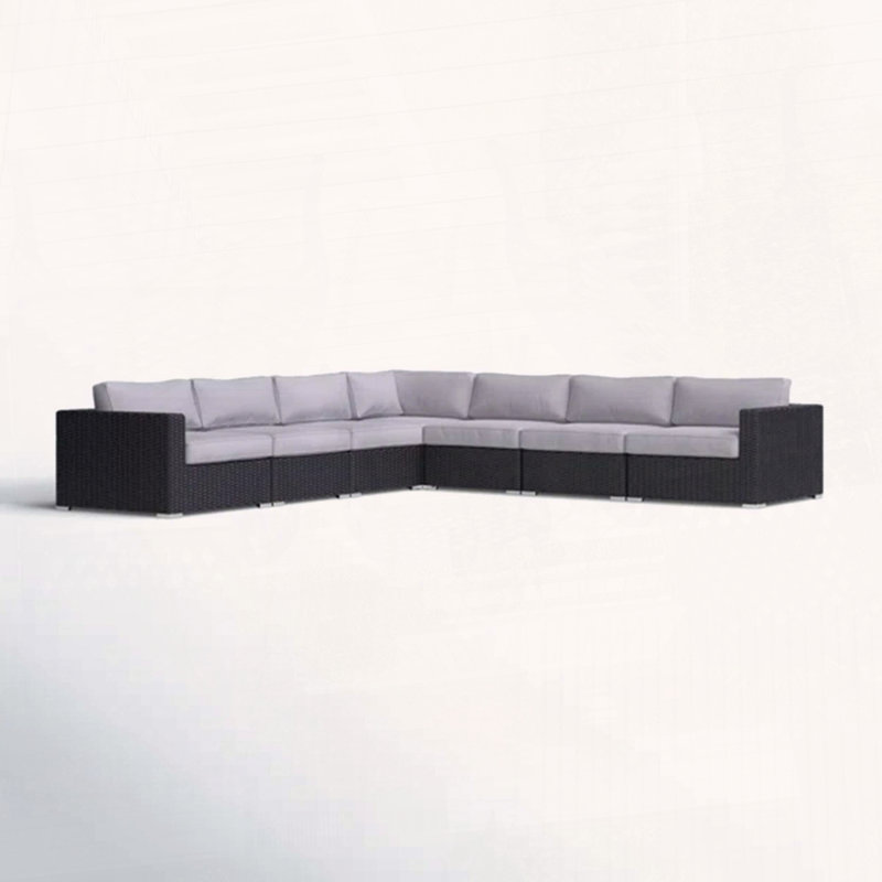 Ensemble modulaire d'extérieur en osier 7 pièces 7 pièces