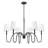 Jisele Matte Black 6 Light Chandelier-123222895