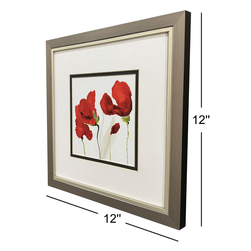 " Red Poppy " 2 - Pieces