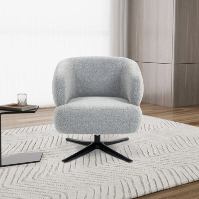 Upholstered Swivel Barrel Chair