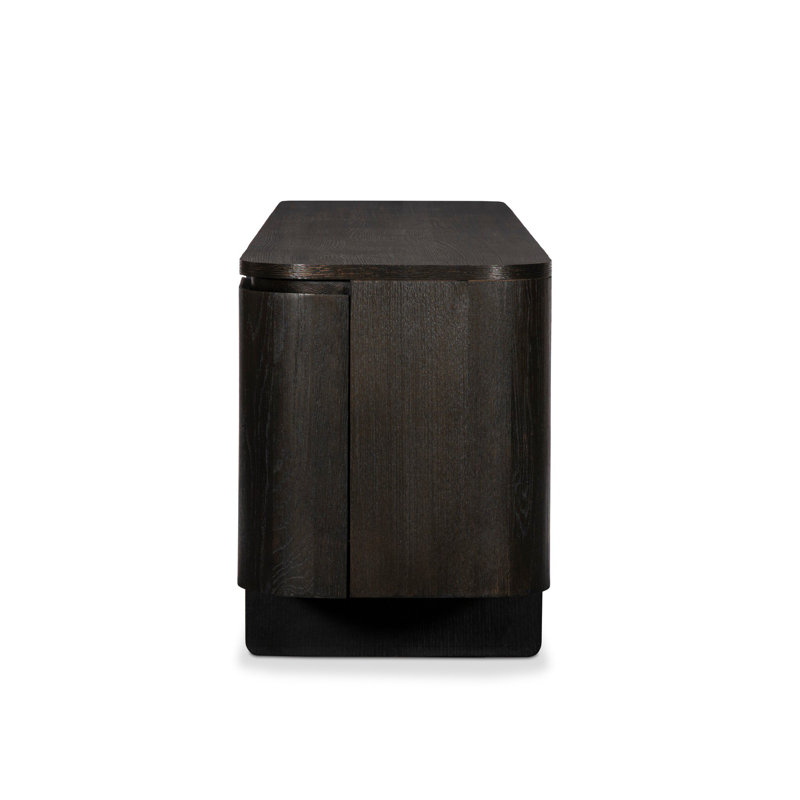 Evani Karmella Elle Media Console, Worn Black Oak
