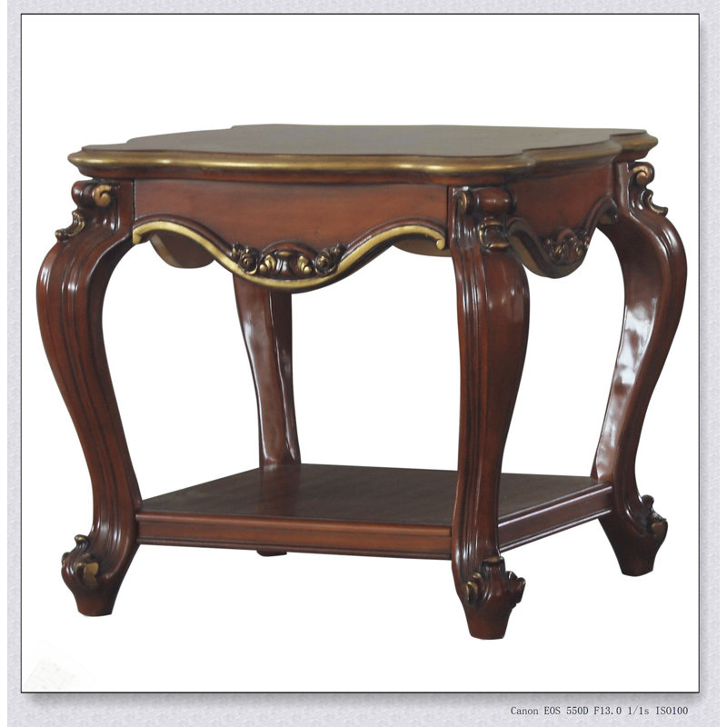 Table de bout en chêne miel avec tablette inférieure, pour l'élégance et le rangement dans n'importe quel espace de vie, Miel