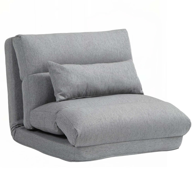 Folding Convertible Flip Chair with Adjustable Backrest, Floor Lazy Sofa