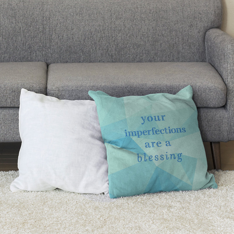 Coussin de sol, 28 po x 28 po, Bleu clair