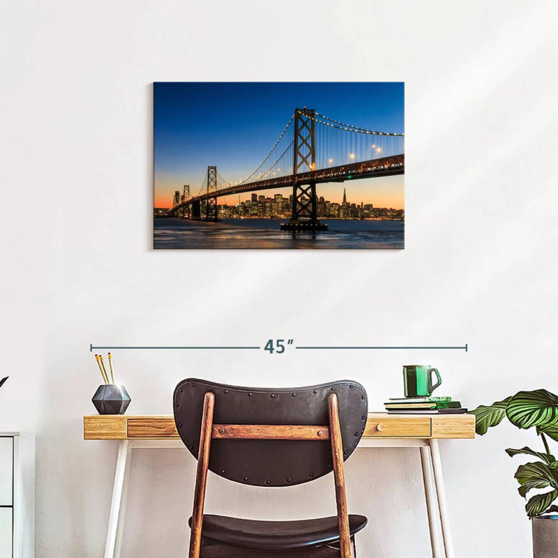 Lilie SF Bay Bridge Blue Hour, 20" H x 30" W