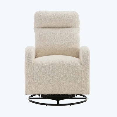 Chaise berçante pivotante rembourrée et pivotante