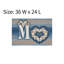 Paillasson Mom Love Heart, 24 x 36, pour porte d'entrée