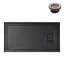 Base de douche 60 po x 32 po en alcôve en acrylique noir brillant avec bonde droite, bonde incluse-115223752