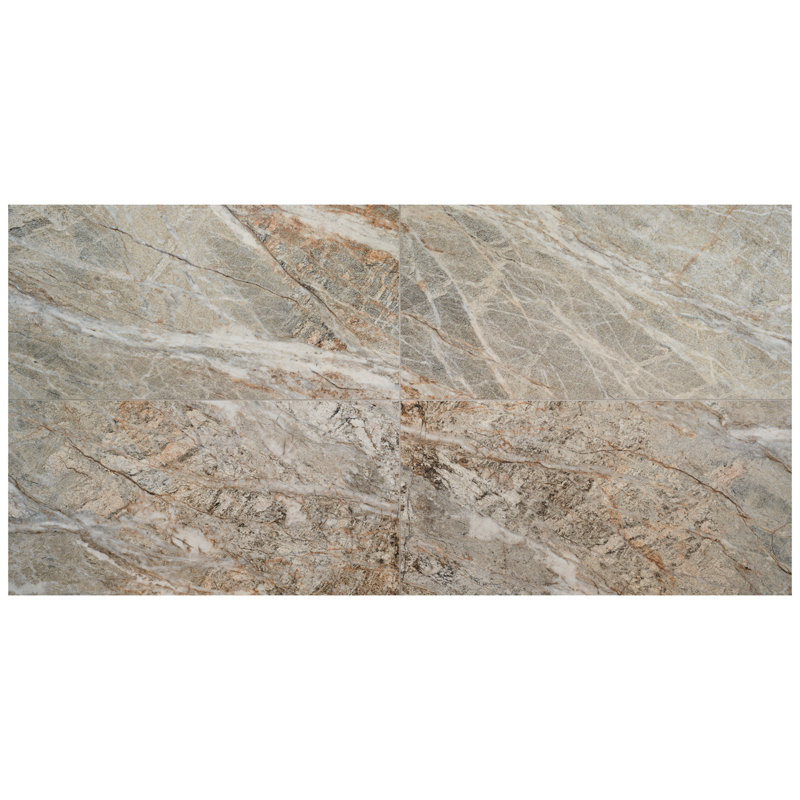Aparados 23.77 in. x 47.55 in. Tile, Taupe