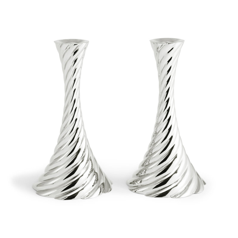 Twist Candleholders, Silver