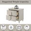 Table d'appoint blanche avec rangement - Fonction de tiroir lisse