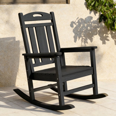 Chaise Adirondack berçante en PEHD pour l'extérieur