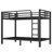Twin Over Twin Metal Bunk Bed For Teens And Adults,space-saving/noise Reduced/no Box Spring Needed, Black-1231929263-1231928913