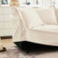 Confortable 2 salon - tissu chenille crème et 2 chaises longues élégantes et relaxantes