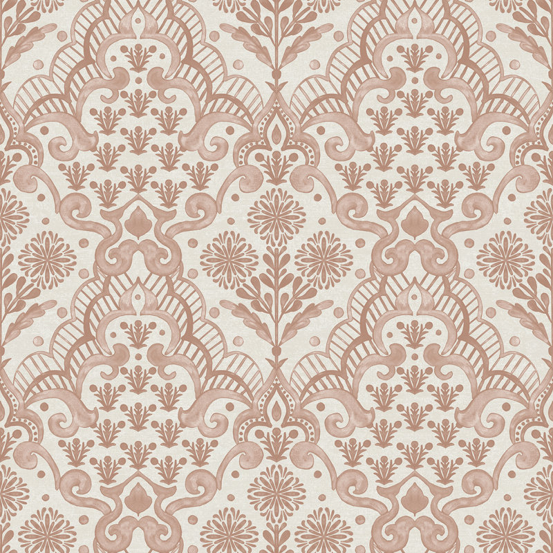 Papier peint auto-adhésif Brownstone Blooms Clay, Rose