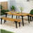 1 DINING TABLE+2 DINING BENCHES